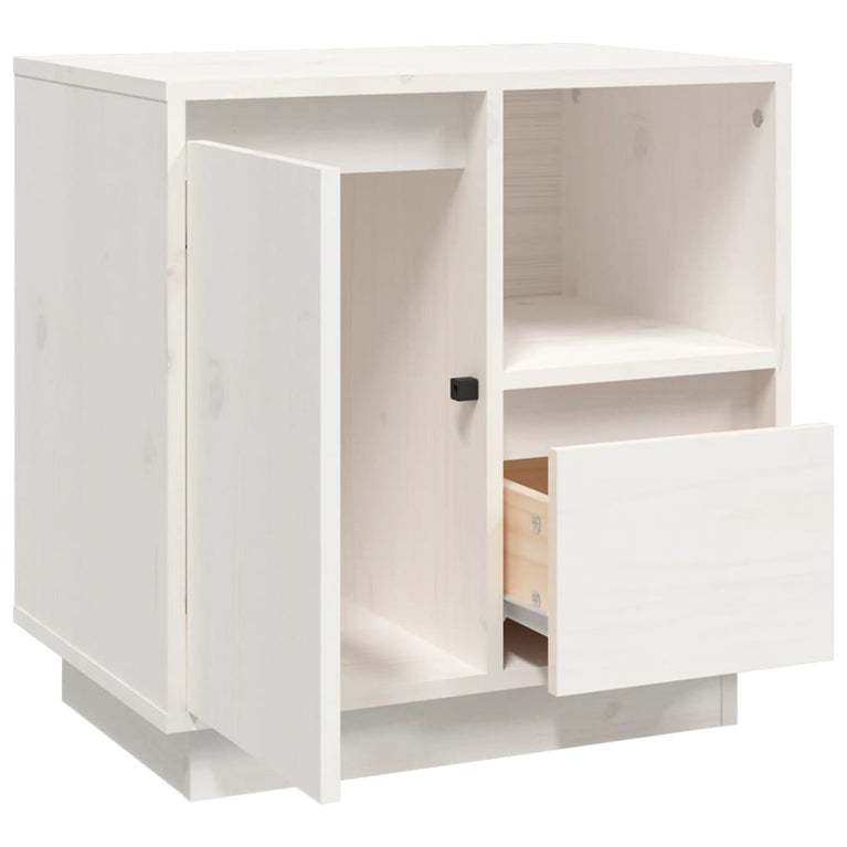 Nachtkastjes 2 st 50x34x50 cm massief grenenhout wit MeubelReus