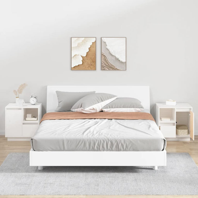 Nachtkastjes 2 st 50x34x50 cm massief grenenhout wit MeubelReus