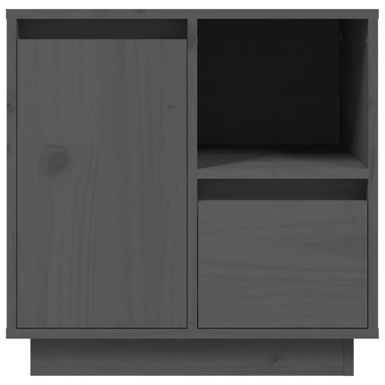 Nachtkastjes 2 st 50x34x50 cm massief grenenhout grijs MeubelReus