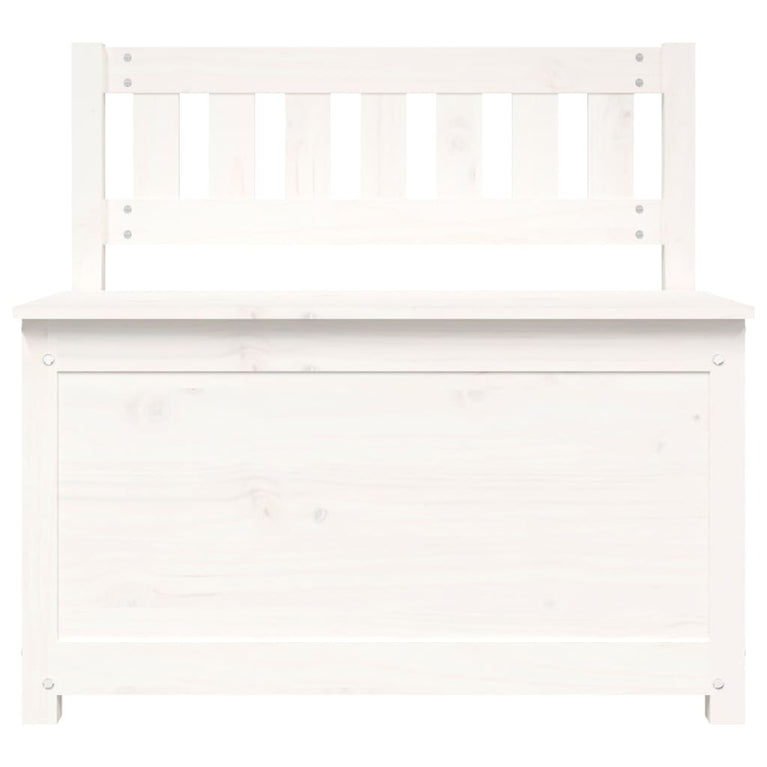 Bankje 80x41x77 cm massief grenenhout wit