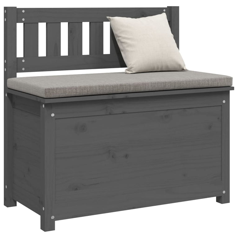 Bankje 80x41x77 cm massief grenenhout grijs MeubelReus