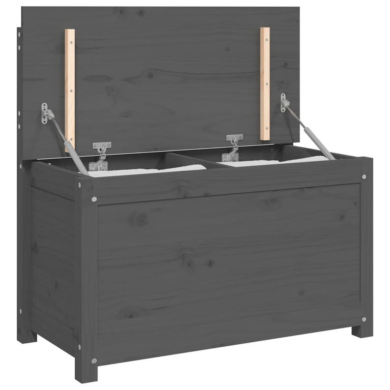 Bankje 80x41x77 cm massief grenenhout grijs MeubelReus