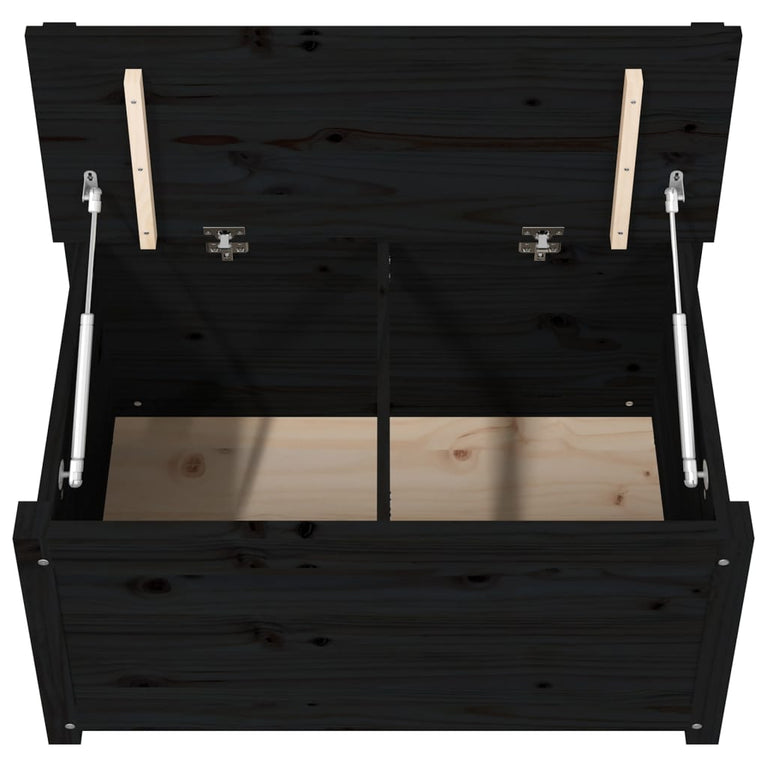 Bankje 80x41x77 cm massief grenenhout zwart MeubelReus