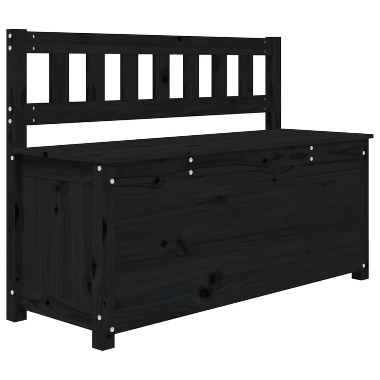 Bankje 110x41x76,5 cm massief grenenhout zwart MeubelReus