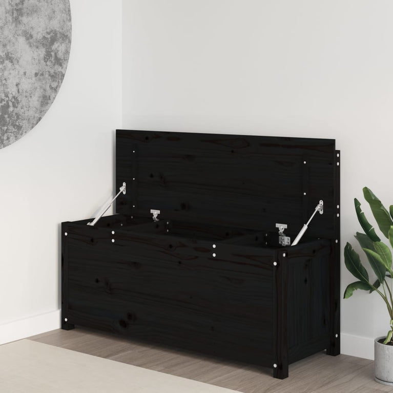 Bankje 110x41x76,5 cm massief grenenhout zwart MeubelReus