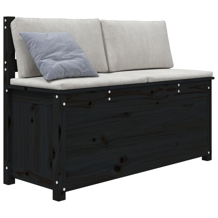 Bankje 110x41x76,5 cm massief grenenhout zwart MeubelReus
