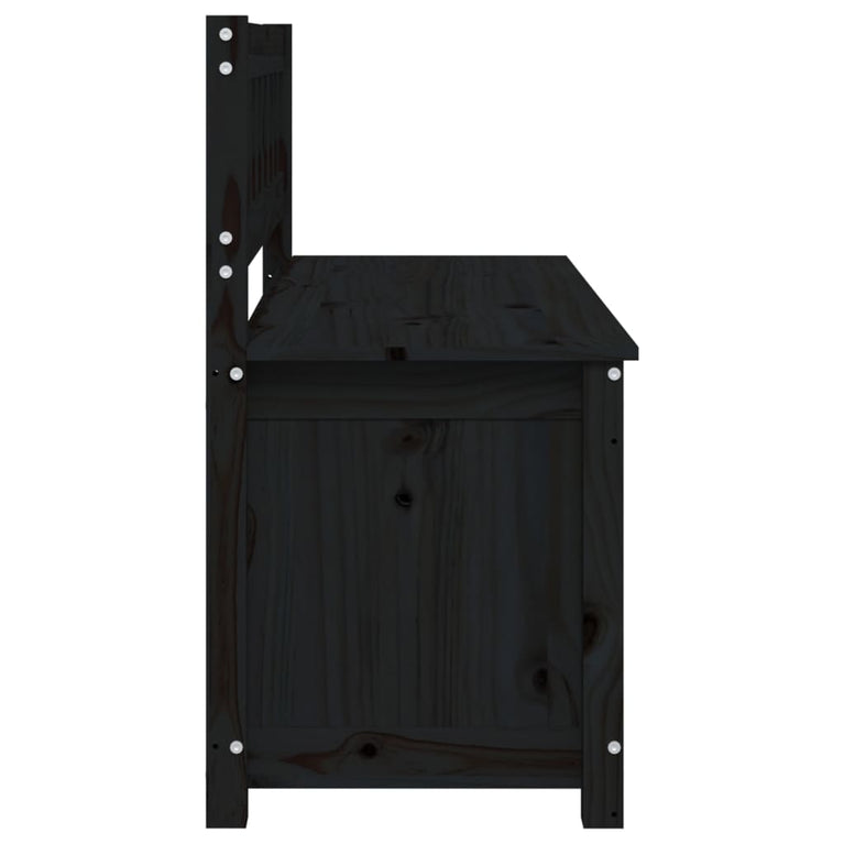 Bankje 110x41x76,5 cm massief grenenhout zwart MeubelReus