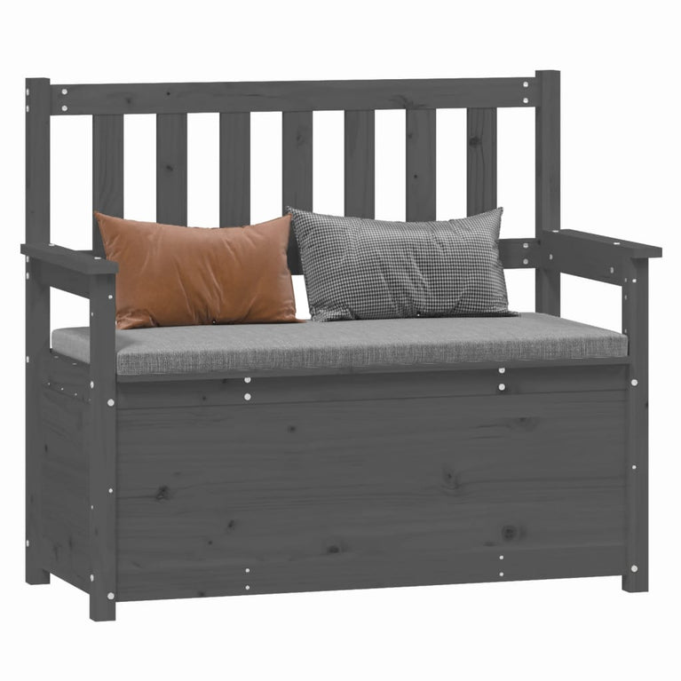 Bankje 112,5x51,5x96,5 cm massief grenenhout grijs MeubelReus