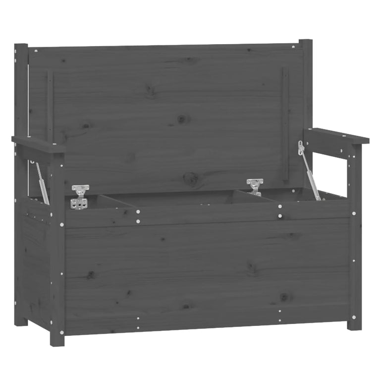 Bankje 112,5x51,5x96,5 cm massief grenenhout grijs MeubelReus