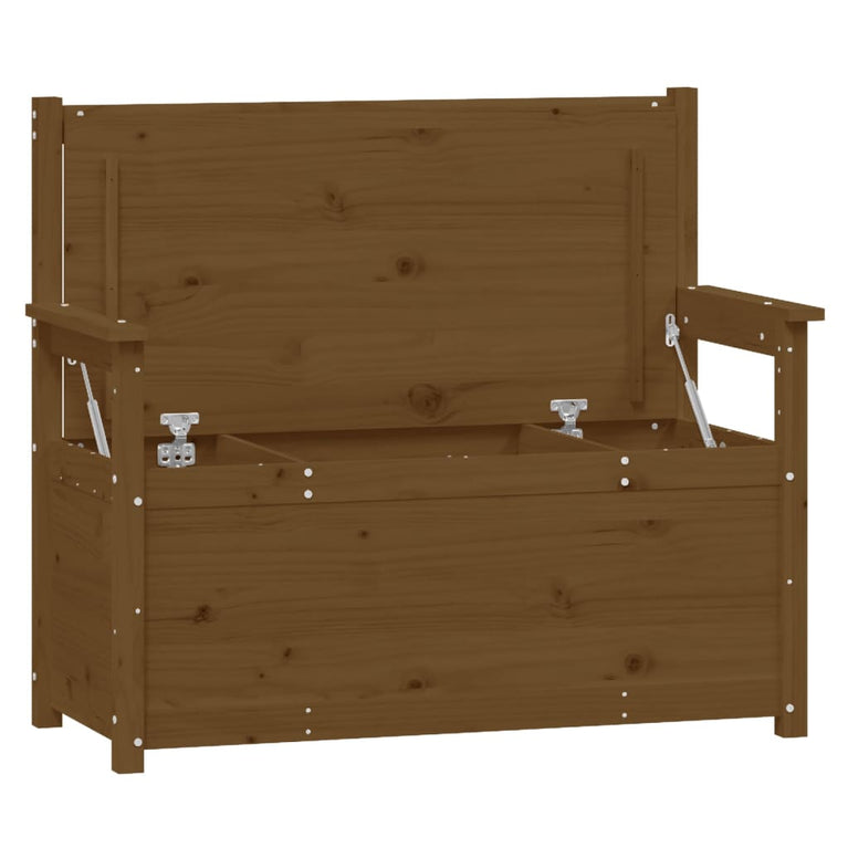 Bankje 112,5x51,5x96,5 cm massief grenenhout honingbruin MeubelReus
