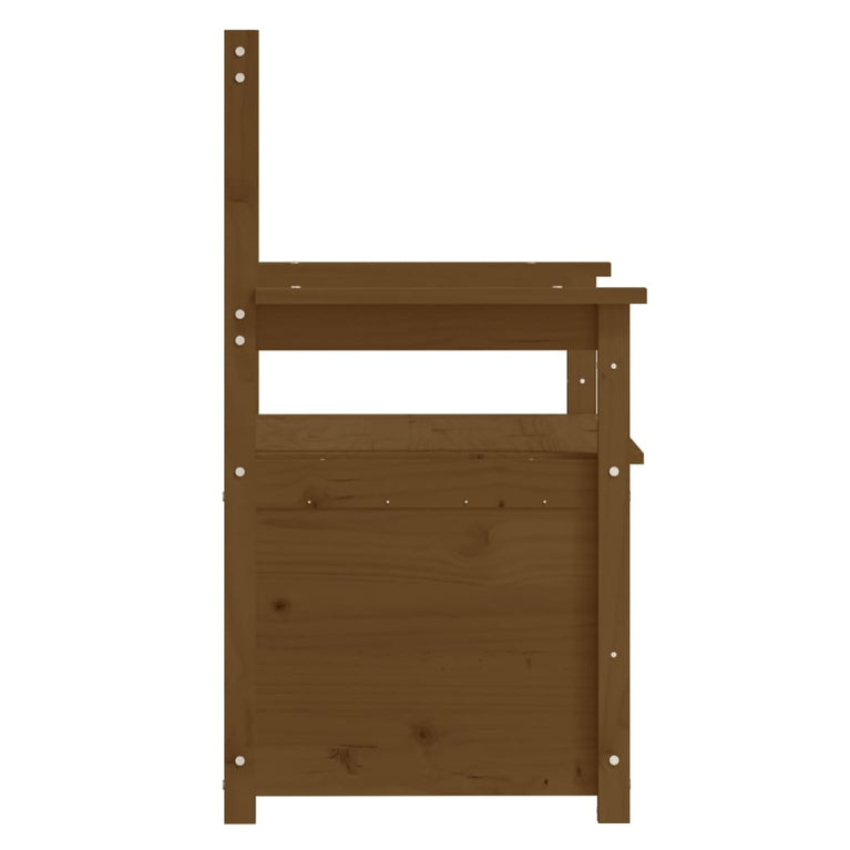 Bankje 112,5x51,5x96,5 cm massief grenenhout honingbruin MeubelReus