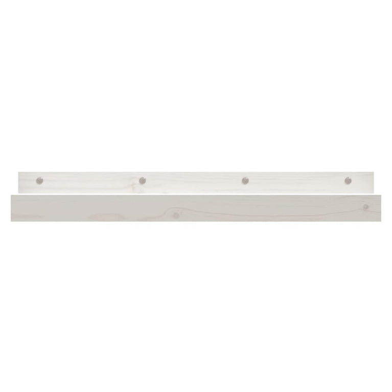Wandschappen 2 st 80x12x9 cm massief grenenhout wit MeubelReus