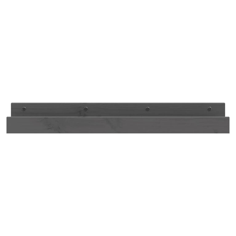 Wandschappen 2 st 80x12x9 cm massief grenenhout grijs MeubelReus