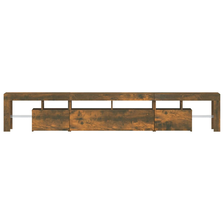 Tv-meubel LED-verlichting 230x36,5x40 cm gerookt eikenkleurig MeubelReus