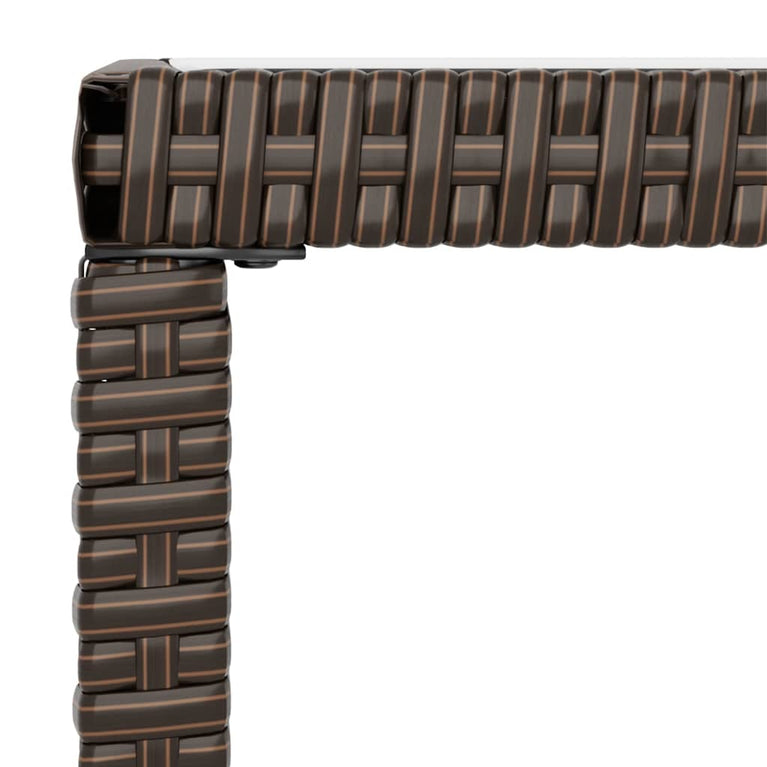 6-delige Loungeset met kussens poly rattan bruin MeubelReus