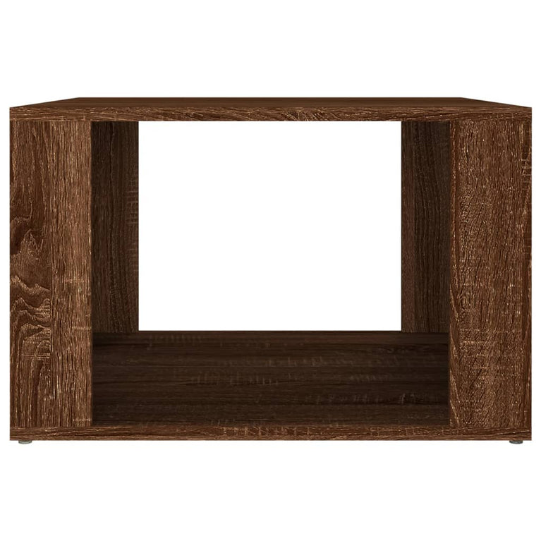 Nachtkastje 57x55x36 cm bewerkt hout bruin eikenkleur MeubelReus