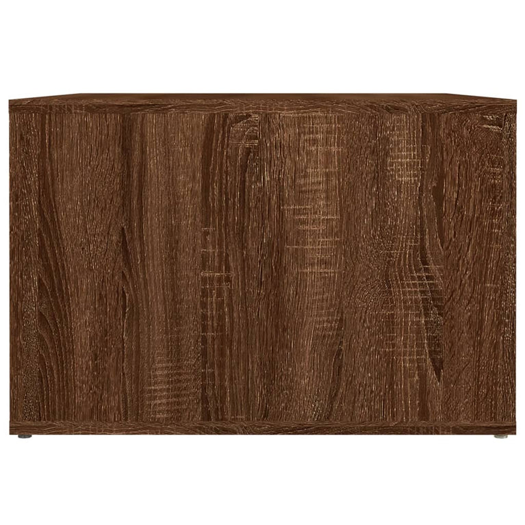 Nachtkastje 57x55x36 cm bewerkt hout bruin eikenkleur MeubelReus