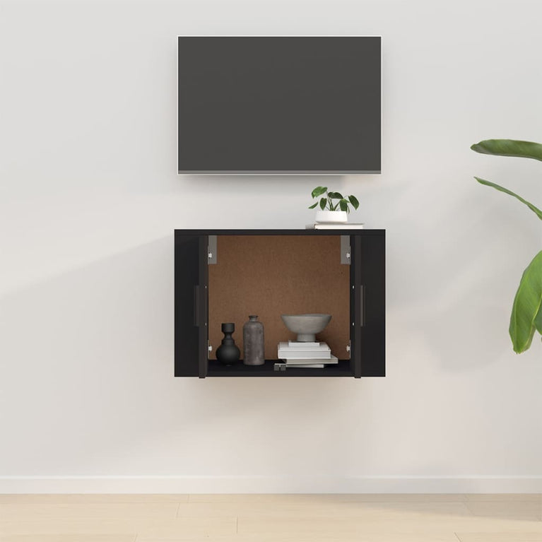 Tv-wandmeubel 57x34,5x40 cm zwart MeubelReus