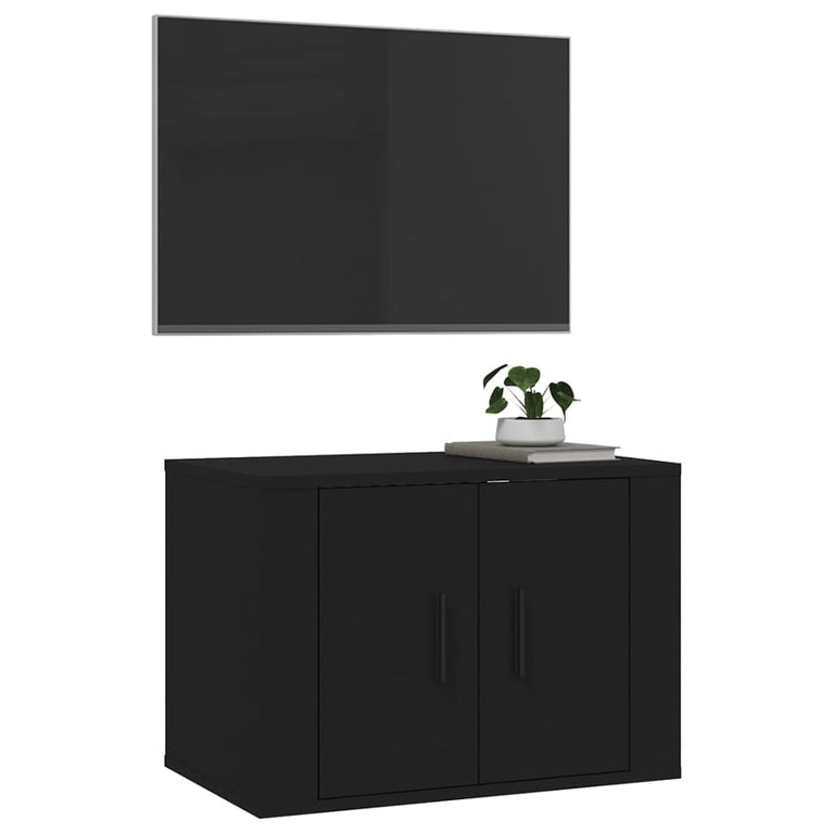 Tv-wandmeubel 57x34,5x40 cm zwart MeubelReus