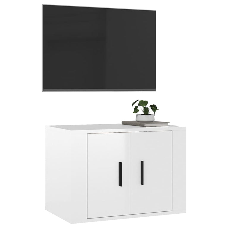 Tv-wandmeubel 57x34,5x40 cm hoogglans wit MeubelReus