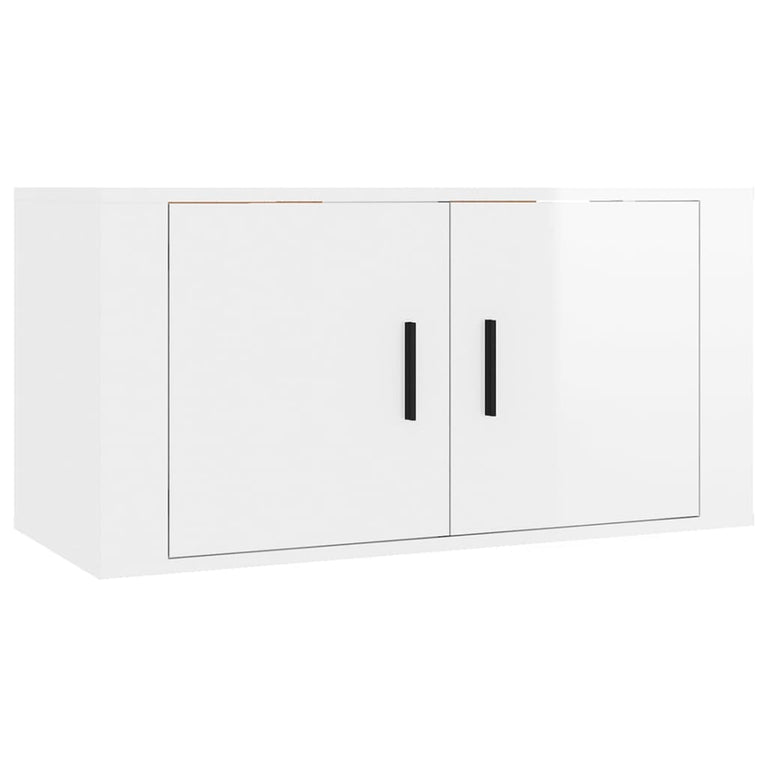 Tv-wandmeubel 80x34,5x40 cm hoogglans wit MeubelReus