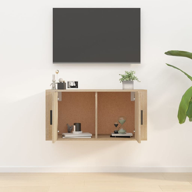 Tv-wandmeubel 80x34,5x40 cm sonoma eikenkleurig MeubelReus