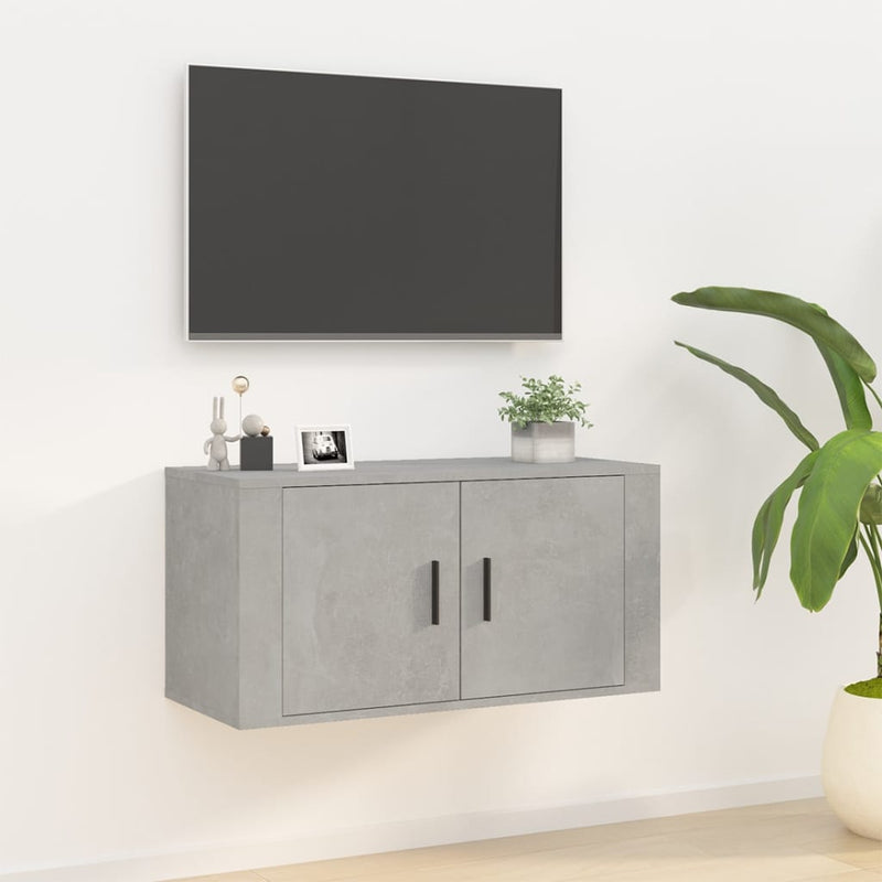 Tv-wandmeubel 80x34,5x40 cm betongrijs MeubelReus