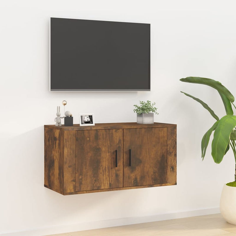 Tv-wandmeubel 80x34,5x40 cm gerookt eikenkleurig MeubelReus