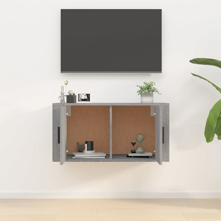 Tv-wandmeubel 80x34,5x40 cm grijs sonoma eikenkleurig MeubelReus