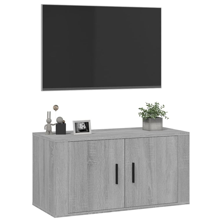 Tv-wandmeubel 80x34,5x40 cm grijs sonoma eikenkleurig MeubelReus