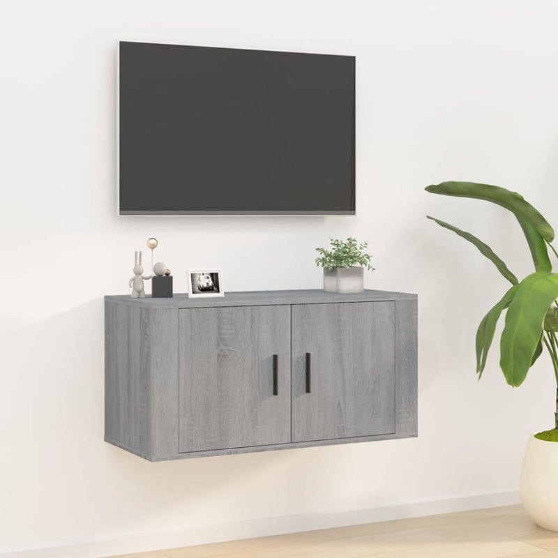 Tv-wandmeubel 80x34,5x40 cm grijs sonoma eikenkleurig MeubelReus