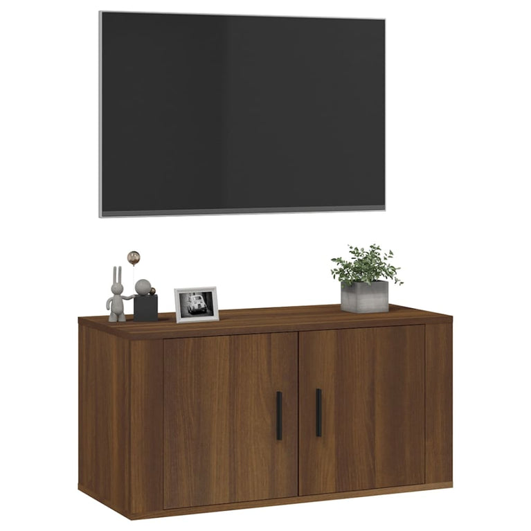 Tv-wandmeubel 80x34,5x40 cm bruin eikenkleur MeubelReus