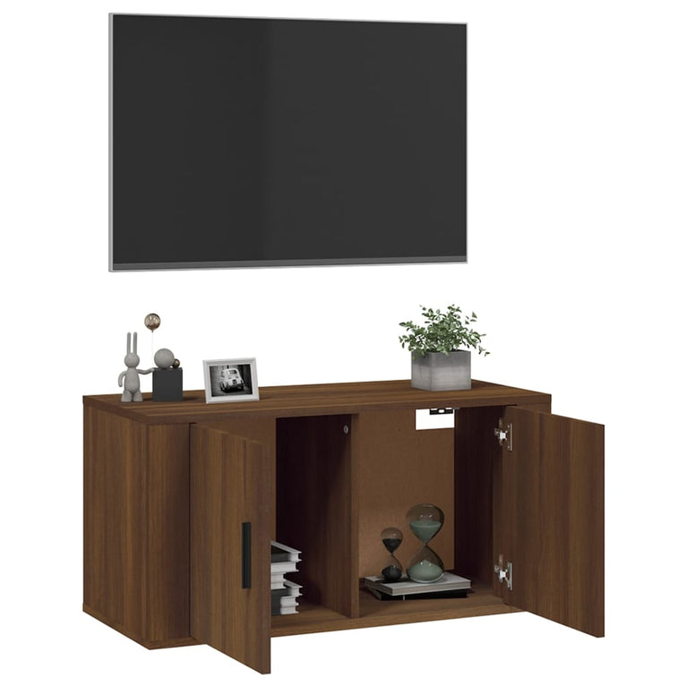 Tv-wandmeubel 80x34,5x40 cm bruin eikenkleur MeubelReus