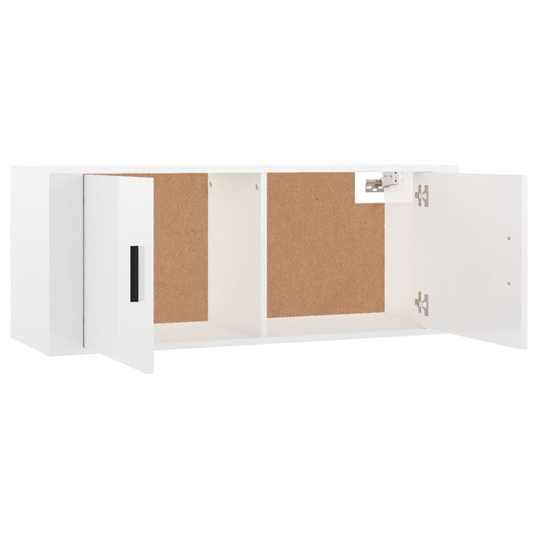 Tv-wandmeubel 100x34,5x40 cm hoogglans wit MeubelReus