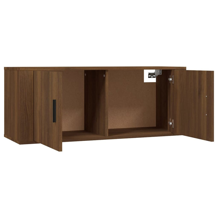 Tv-wandmeubel 100x34,5x40 cm bruin eikenkleur MeubelReus