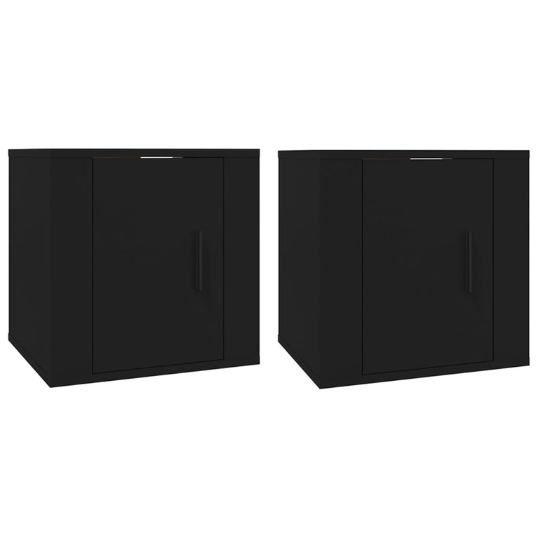 Tv-wandmeubels 2 st 40x34,5x40 cm zwart MeubelReus