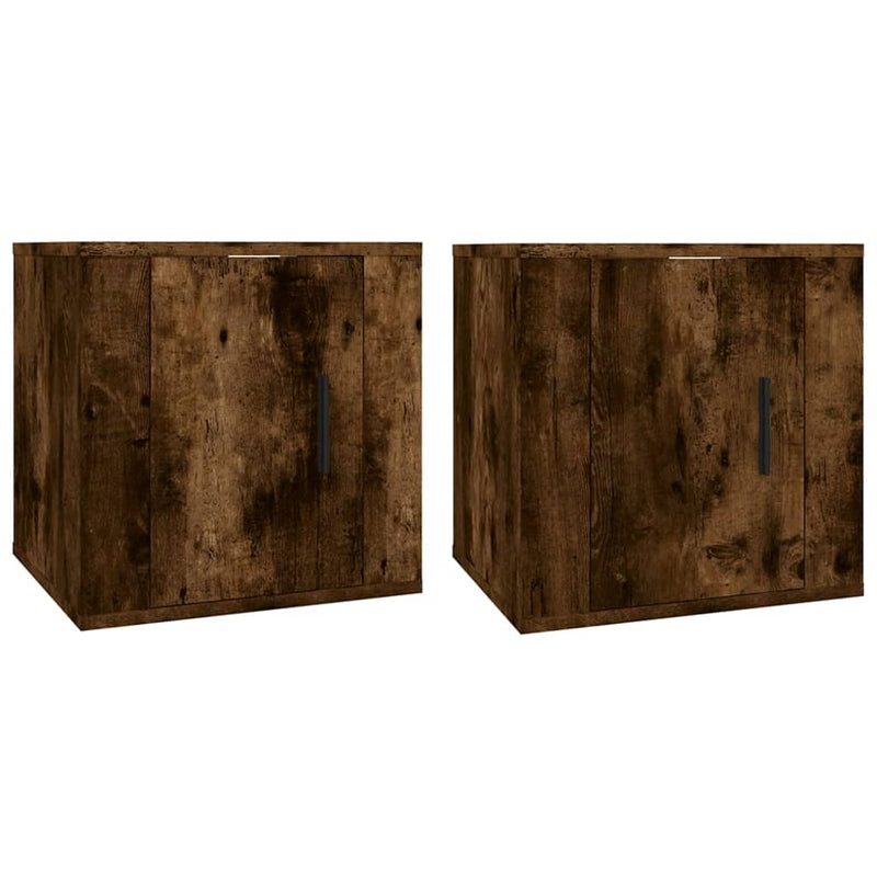 Tv-wandmeubels 2 st 40x34,5x40 cm gerookt eikenkleurig MeubelReus