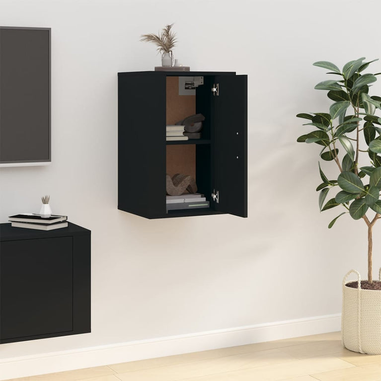 Tv-wandmeubel 40x34,5x60 cm zwart MeubelReus