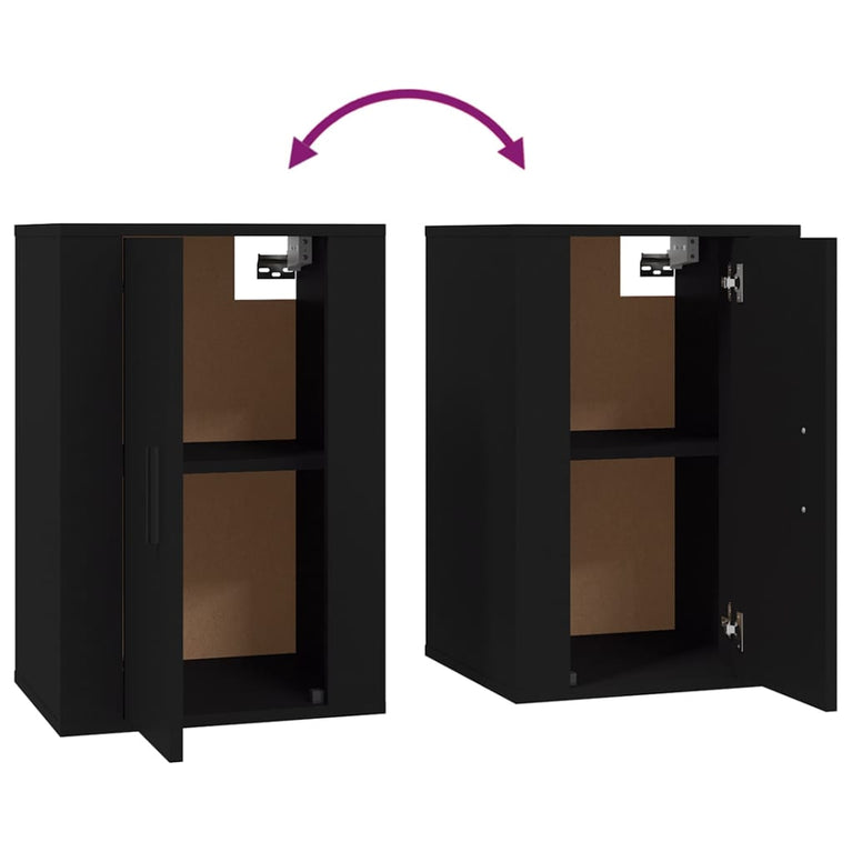 Tv-wandmeubel 40x34,5x60 cm zwart MeubelReus