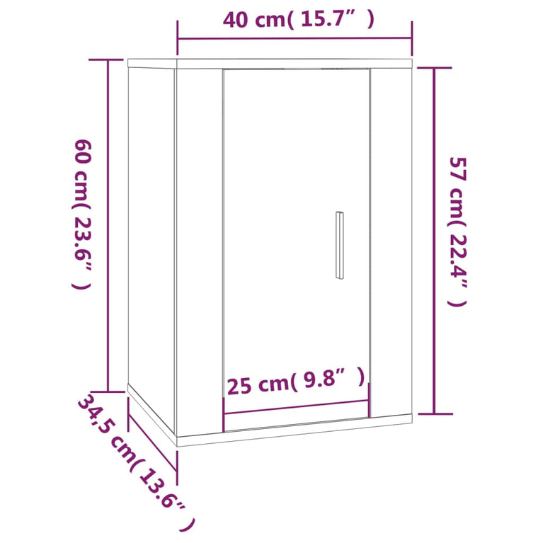 Tv-wandmeubel 40x34,5x60 cm sonoma eikenkleurig MeubelReus