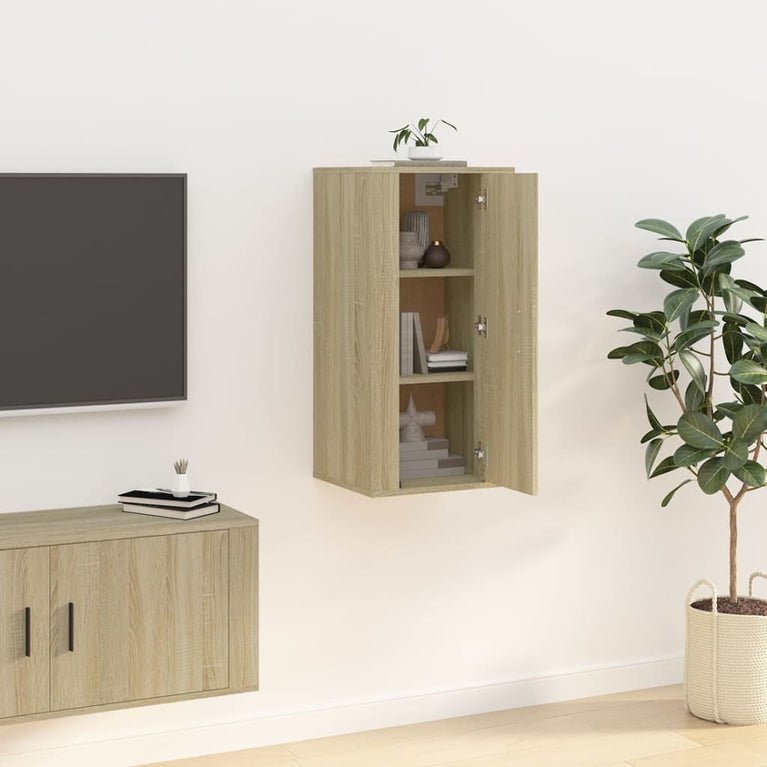 Tv-wandmeubel 40x34,5x80 cm sonoma eikenkleurig MeubelReus
