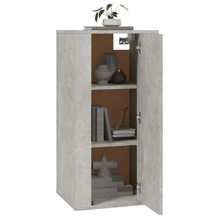 Tv-wandmeubel 40x34,5x80 cm betongrijs MeubelReus