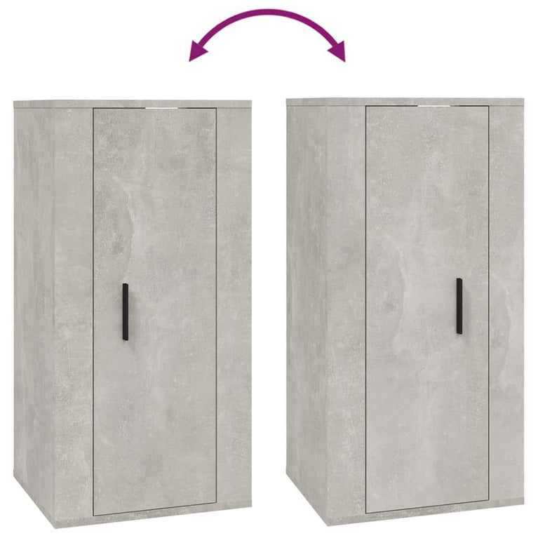 Tv-wandmeubel 40x34,5x80 cm betongrijs MeubelReus
