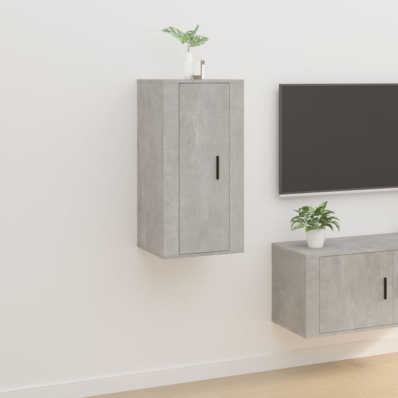 Tv-wandmeubel 40x34,5x80 cm betongrijs MeubelReus