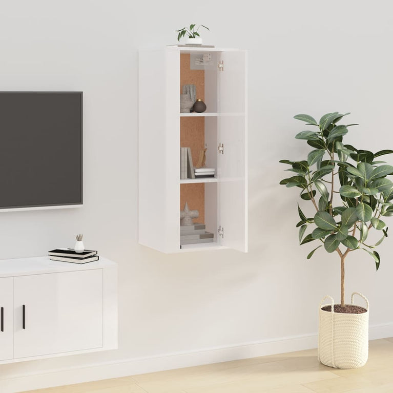 Tv-wandmeubel 40x34,5x100 cm hoogglans wit MeubelReus