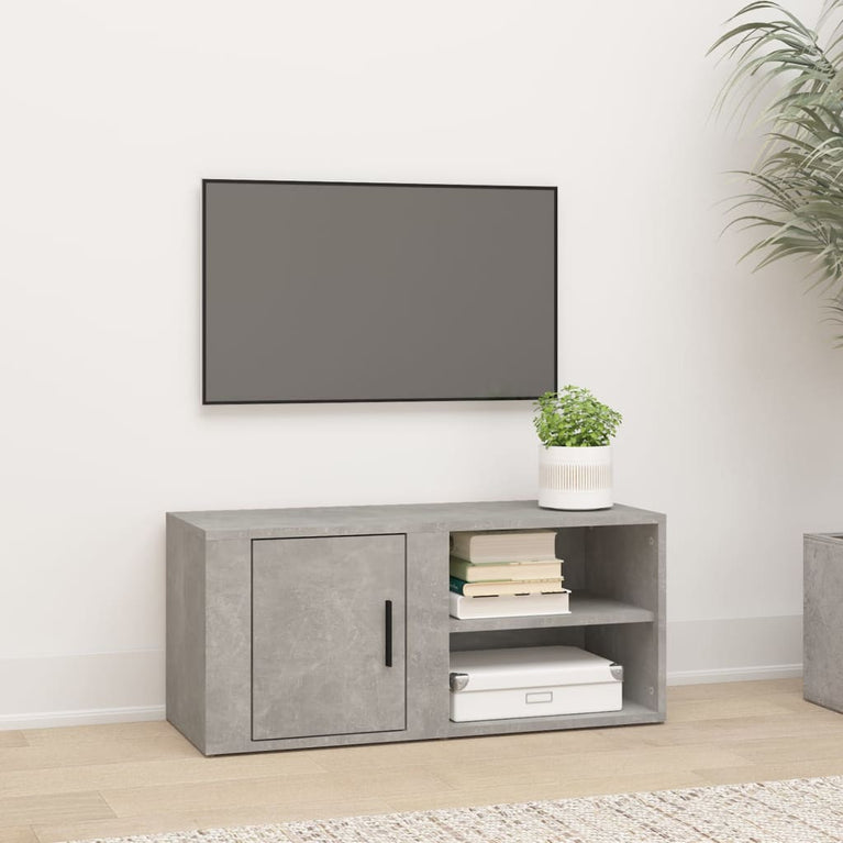Tv-meubel 80x31,5x36 cm bewerkt hout betongrijs MeubelReus