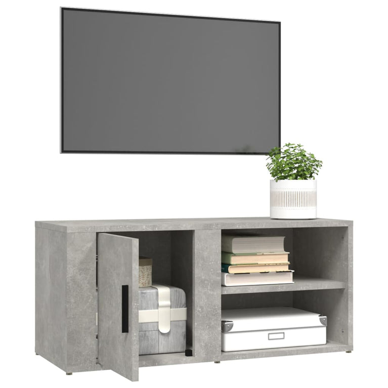 Tv-meubels 2 st 80x31,5x36 cm bewerkt hout betongrijs MeubelReus