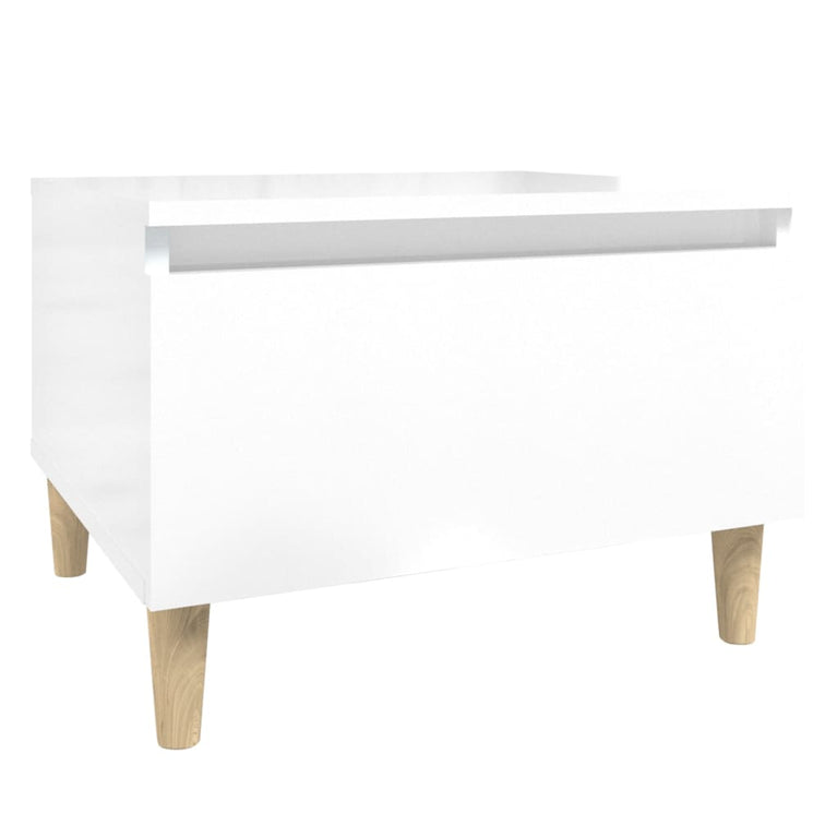 Bijzettafels 2 st 50x46x35 cm bewerkt hout hoogglans wit MeubelReus