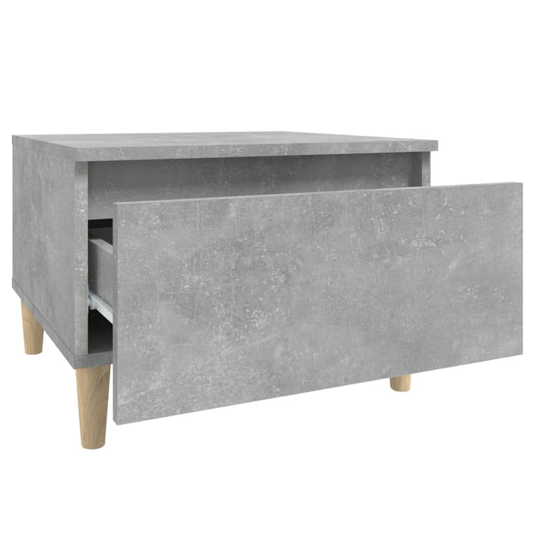Bijzettafel 50x46x35 cm bewerkt hout betongrijs MeubelReus