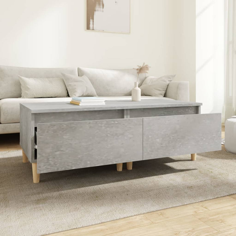 Bijzettafels 2 st 50x46x35 cm bewerkt hout betongrijs MeubelReus